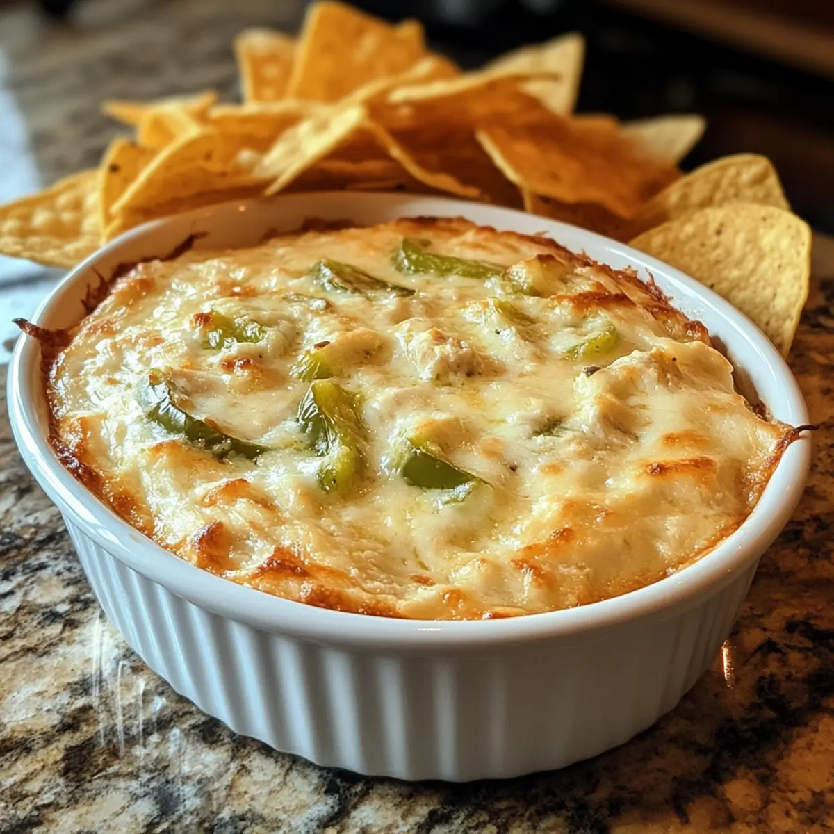 Cremiger Bananenpeperonen-Hühnchen-Dip