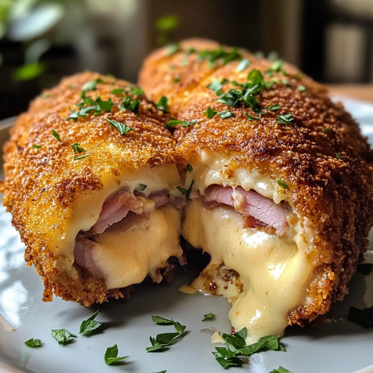 Knuspriges Cremiges Hähnchen Cordon Bleu