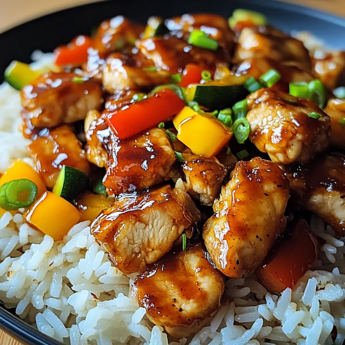 Honig BBQ Hühnchen Reis