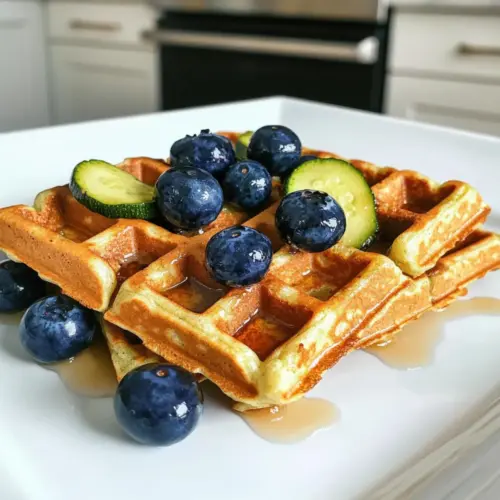 Blaubeer-Zucchini-Waffeln