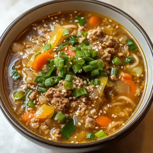 Eierrollen Suppe Rezept Zutaten: - 4 Tassen Hühnerbrühe - 1 Tasse gewürfeltes Schweinefleisch - 1 Tasse gehackter Kohl - 1/2 Tasse Karotten, gerieben - 2 Frühlingszwiebeln, gehackt - 2 Eier, geschlagen - 1 Esslöffel Sojasauce - 1 Teelöffel Ingwer, frisch gerieben - 1 Teelöffel Knoblauch, gehackt - Pfeffer nach Geschmack Anleitung: 1. Hühnerbrühe in einem großen Topf zum Kochen bringen. 2. Schweinefleisch, Kohl, Karotten, Frühlingszwiebeln, Ingwer und Knoblauch hinzufügen. 3. Einige Minuten köcheln lassen, bis das Gemüse weich ist. 4. Die geschlagenen Eier langsam in die Suppe gießen und dabei umrühren. 5. Mit Sojasauce und Pfeffer abschmecken. 6. Heiß servieren.
