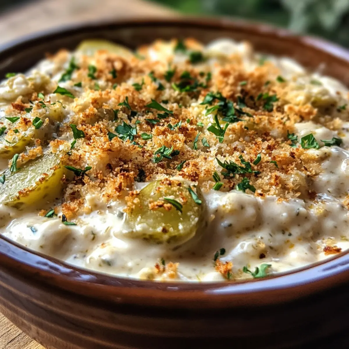 Frittierte Gurken Ranch Dip