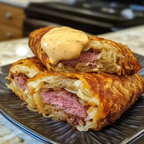 Keto Knusprige Reuben Roll-Ups