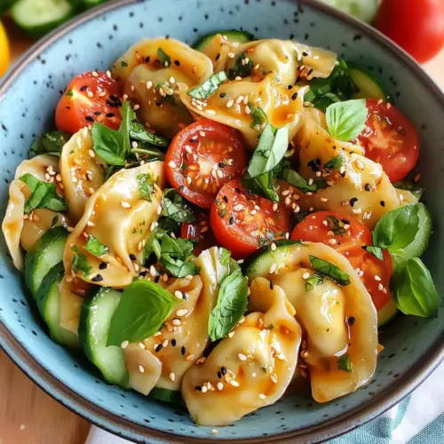 Teigtaschen-Salat Rezept Zutaten: - Teigtaschen - Salatmix - Gurke - Karotten - Frühlingszwiebeln - Koriander - Erdnüsse - Sesam-Dressing Anleitung: 1. Teigtaschen nach Packungsanweisung kochen. 2. Salatmix in eine große Schüssel geben. 3. Gurke, Karotten und Frühlingszwiebeln hinzufügen. 4. Gekochte Teigtaschen darauf anrichten. 5. Koriander und Erdnüsse darüber streuen. 6. Mit Sesam-Dressing servieren.