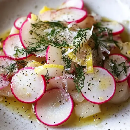 Radieschensalat Rezept Zutaten: - Radieschen - Gurke - Frühlingszwiebeln - Olivenöl - Zitronensaft - Salz - Pfeffer - Petersilie Anleitung: 1. Radieschen waschen und in Scheiben schneiden. 2. Gurke schälen und ebenfalls in Scheiben schneiden. 3. Frühlingszwiebeln in Ringe schneiden. 4. Alle Zutaten in einer Schüssel vermengen. 5. Mit Olivenöl, Zitronensaft, Salz und Pfeffer abschmecken. 6. Mit gehackter Petersilie garnieren und servieren.