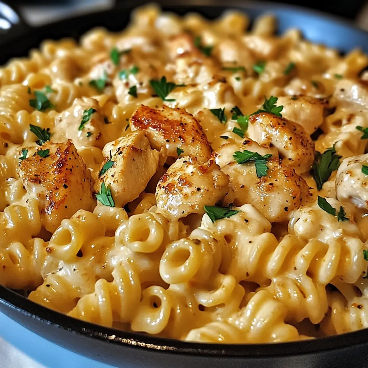 Käse Cajun Knoblauch Hähnchen Rotini