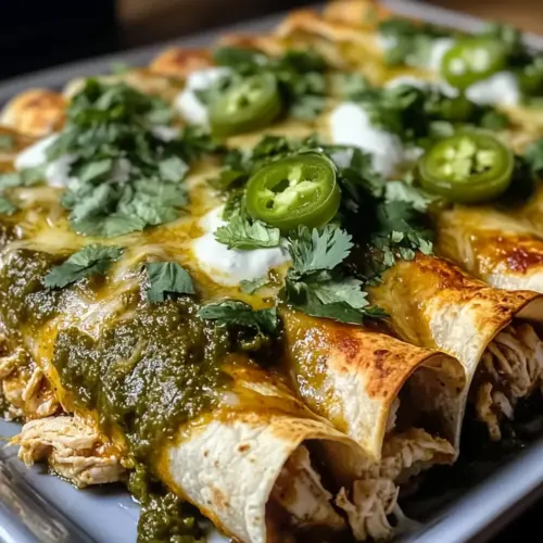 Hühnchen-Enchiladas mit grüner Sauce