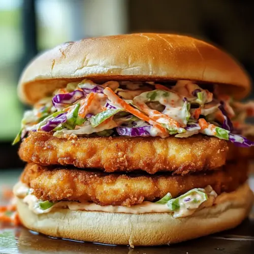 Chicken Fried Tofu Sandwiches mit würzigem Buffalo-Slaw