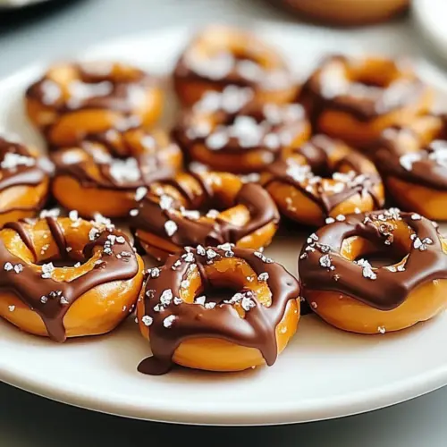 Schokoladen-Karamell-Brezel-Bissen