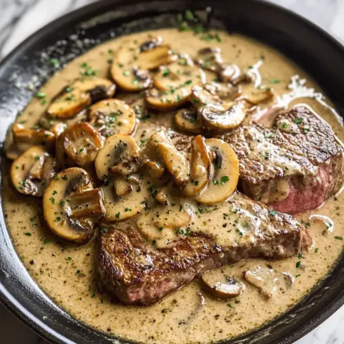Cremige Steak Marsala und Pilze