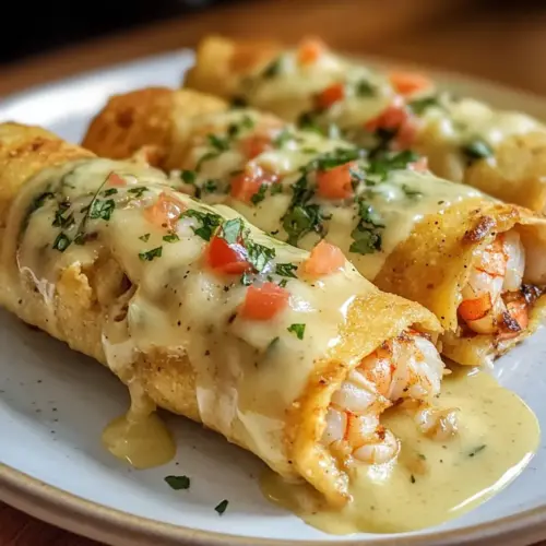 Knusprige Krabben- und Garnelen-Queso-Rollen Rezept