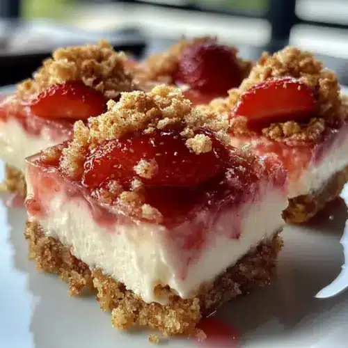 Erdbeer-Crunch-Käsekuchen-Bissen